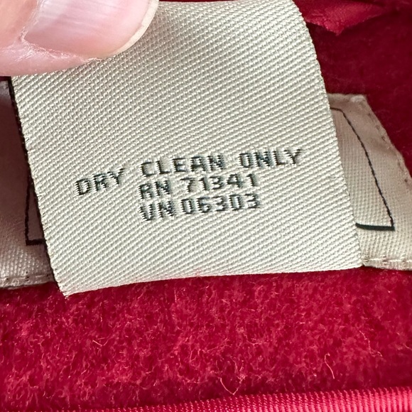 LL Bean Women’s Lambswool Red Thinsulate Insulated Peacoat Size 6P - Picture 5 of 8